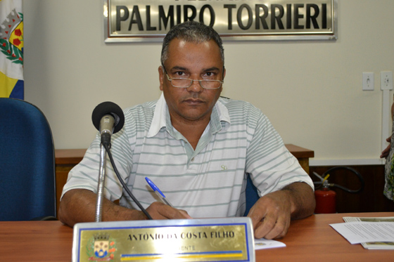 Presidente do Legislativo Municipal, vereador Antônio da Costa Filho (PV)